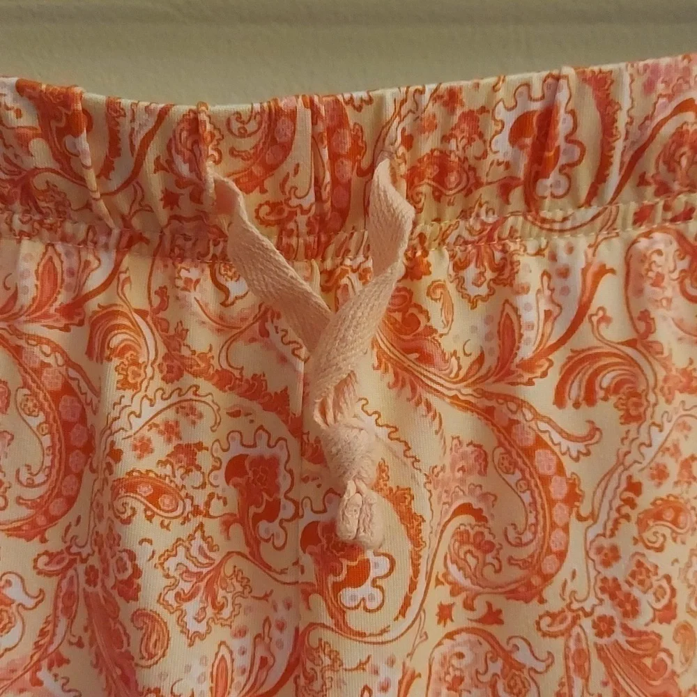 INK+IVY Peach Floral Paisley Pajama Short Set - Picture 3 of 10